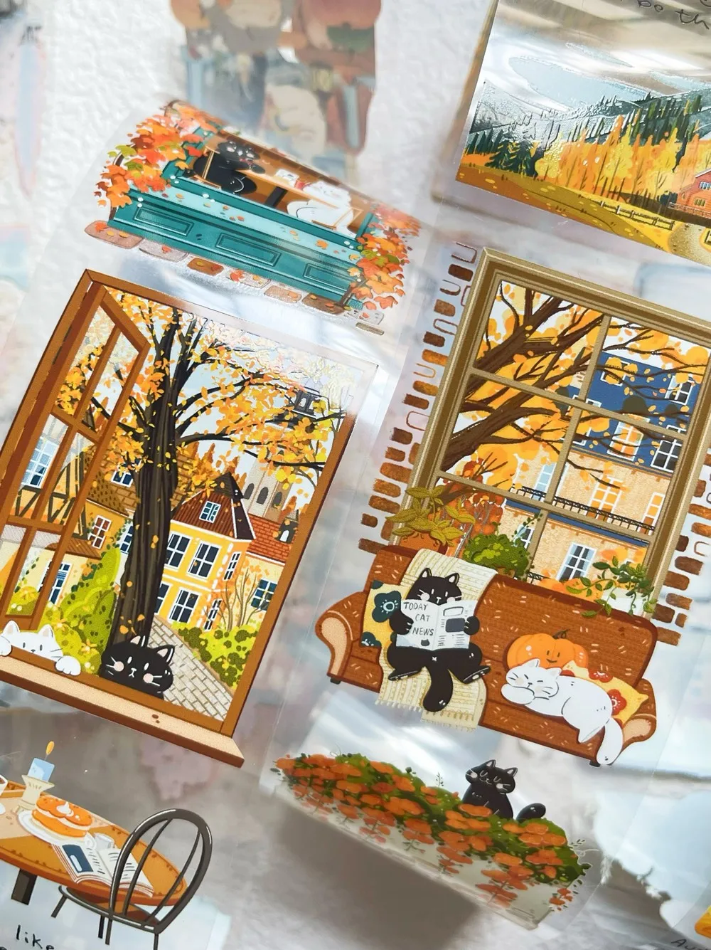 Journal Washi Tape Cat Cute Autumn Magazine Planner Notebook Scrapbooking Decoration