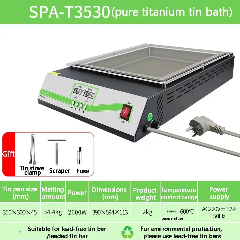 

Soldering machine Pure titanium Soldering Desoldering Bath Pot Tin Melting Welding Pot Electric Digital Display Solder Furnace