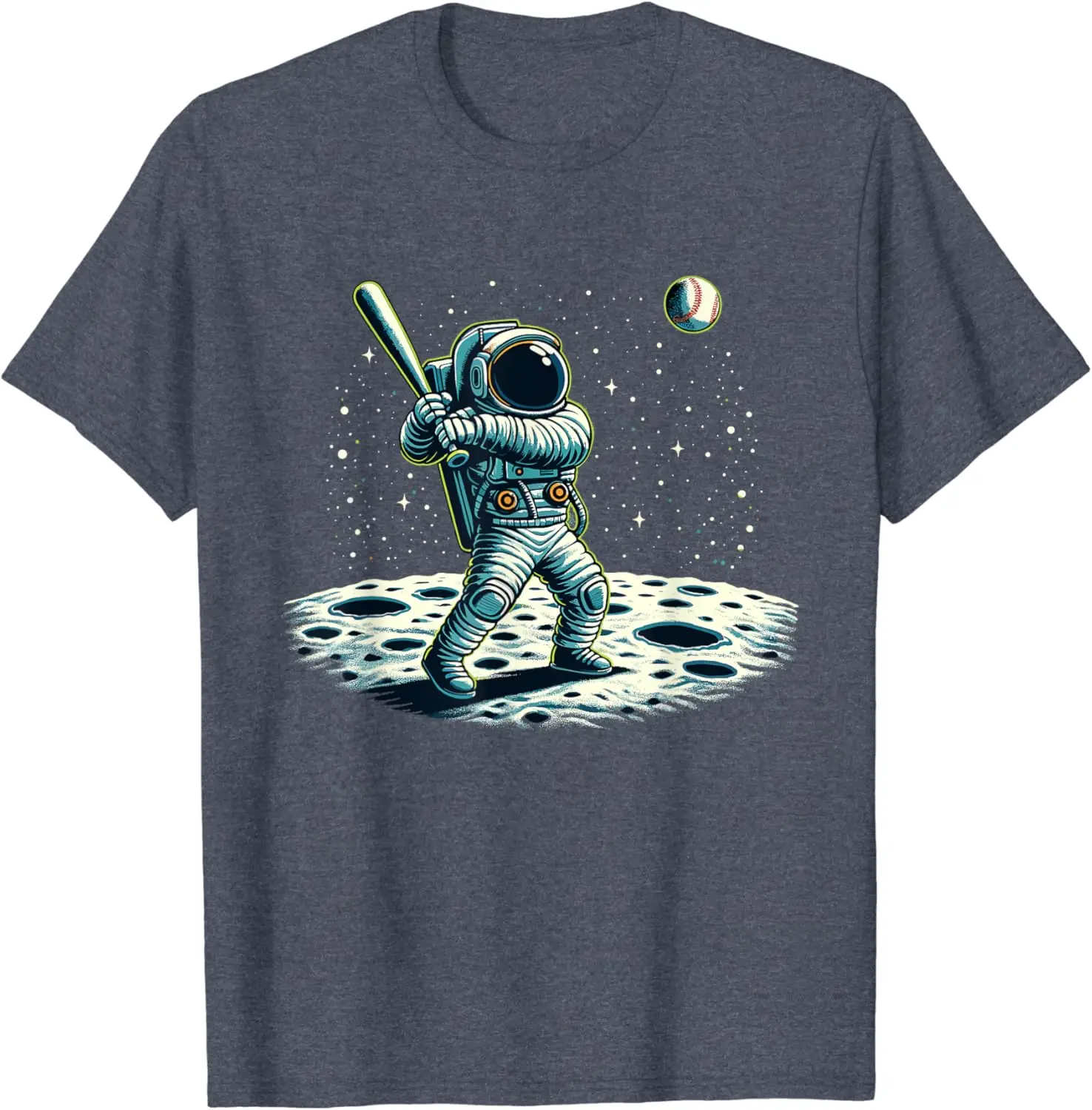 Baseball Novelty Astronaut Men Women Kids Funny Baseball T-Shirt