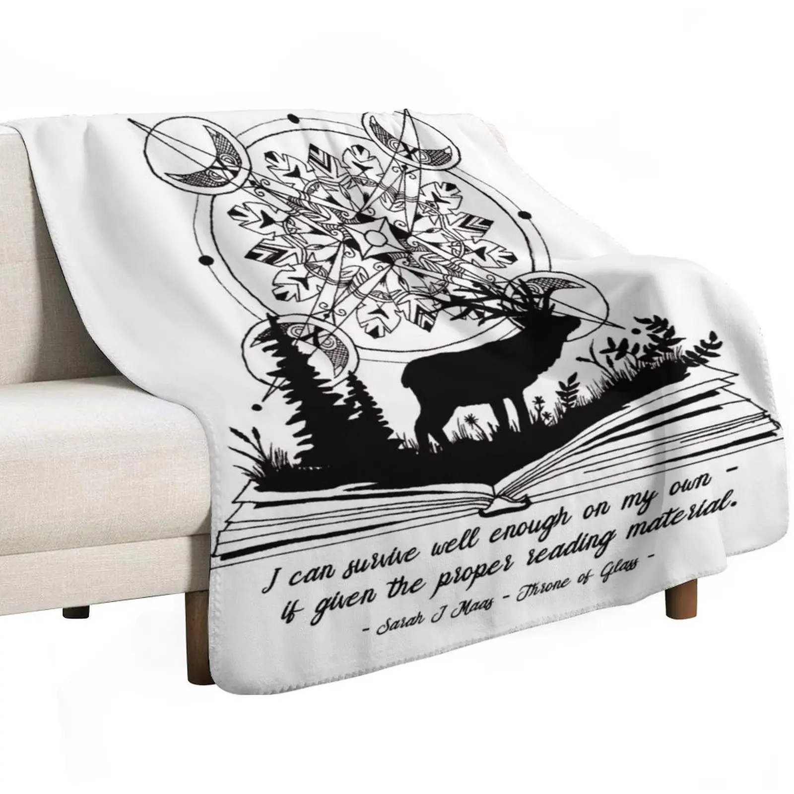 ToG Deer Quote Plain (SJM Art Collection) Throw Blanket Blankets For Baby Loose for sofa valentine gift ideas Thermal Blankets