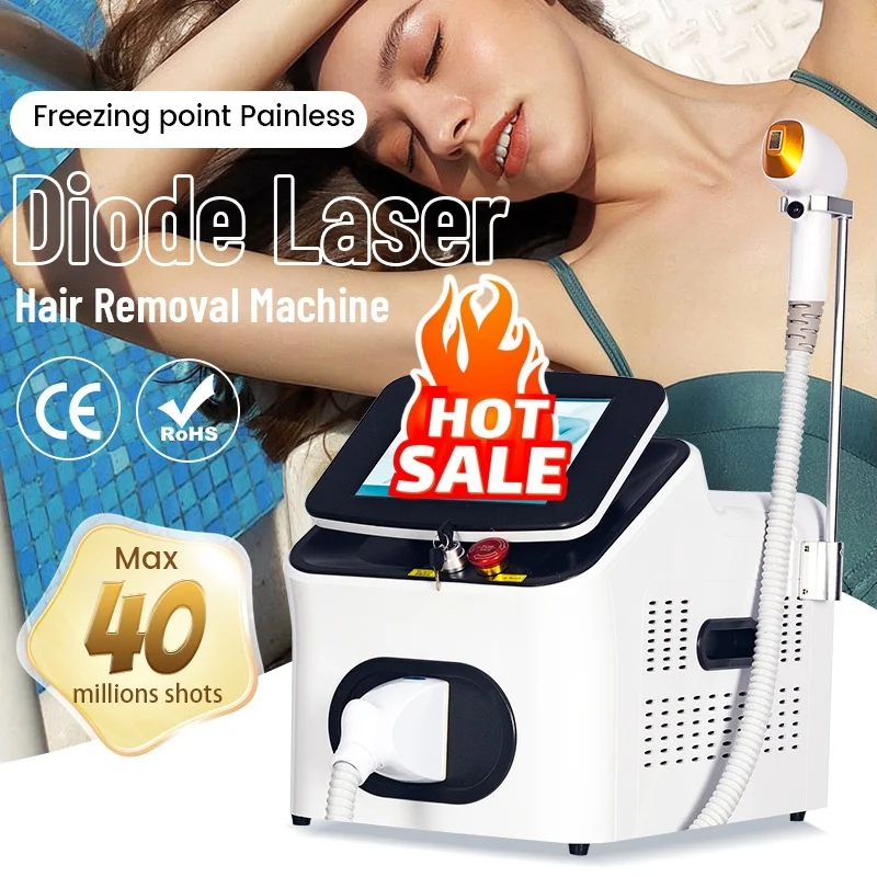 

Новый портативный диодный лазер, 3 длины волны, 808 нм, 755 нм, 1064 нм, машина для удаления волос