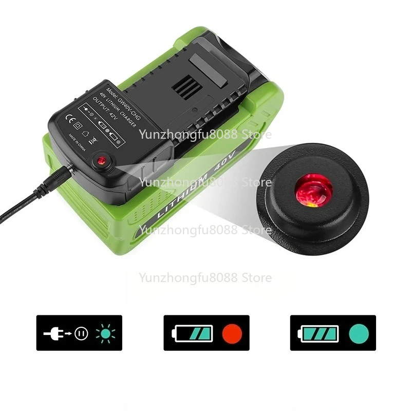 

For Greenworks 40V1A Fast Charging Lawn Mower Garden Tool Charger High-Quality High Efficiency A0 Fireproof Short-Circuit Consum