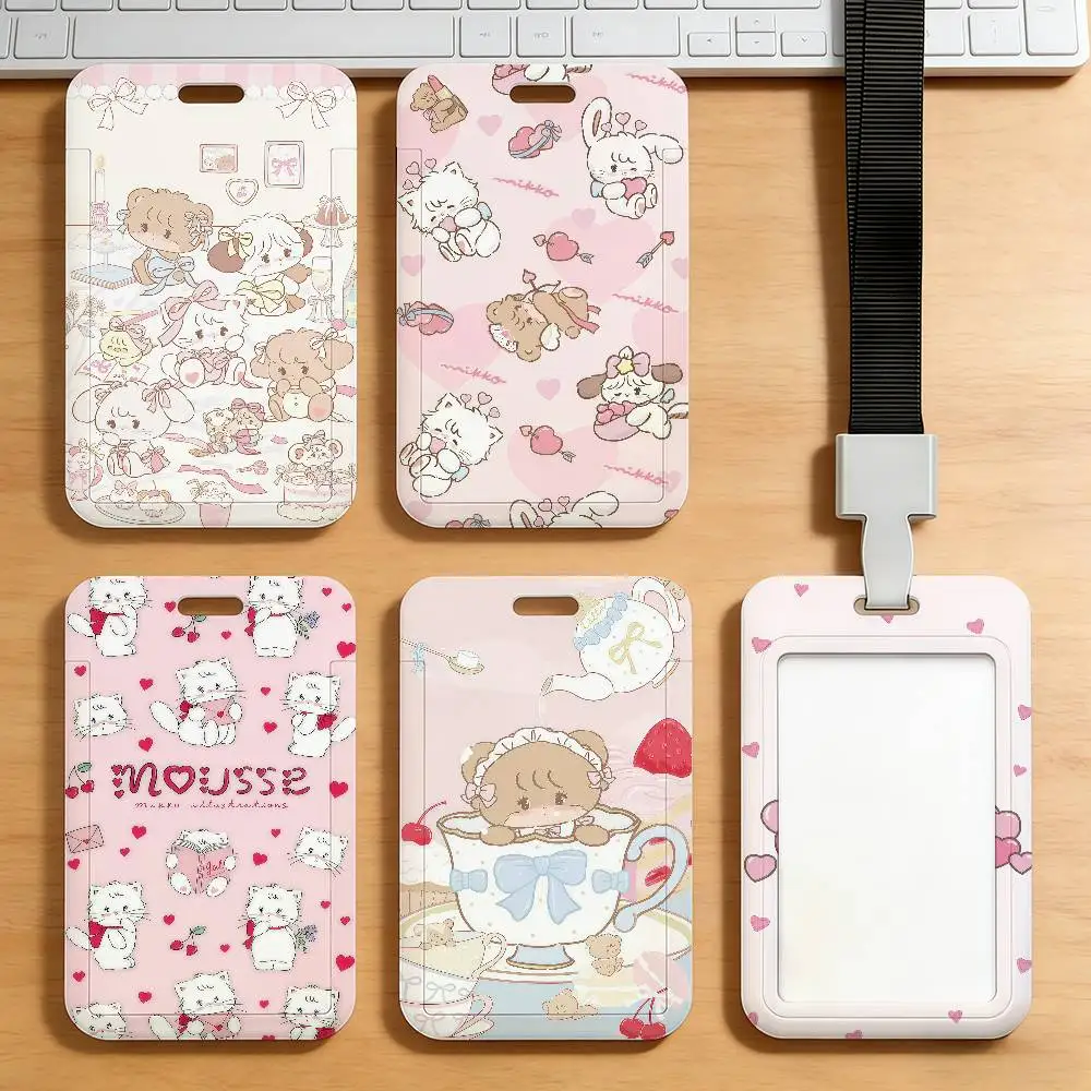 

Мультяшный держатель для карт Mikko Kawaii, защитный чехол для проездных, карт доступа и пропусков в метро