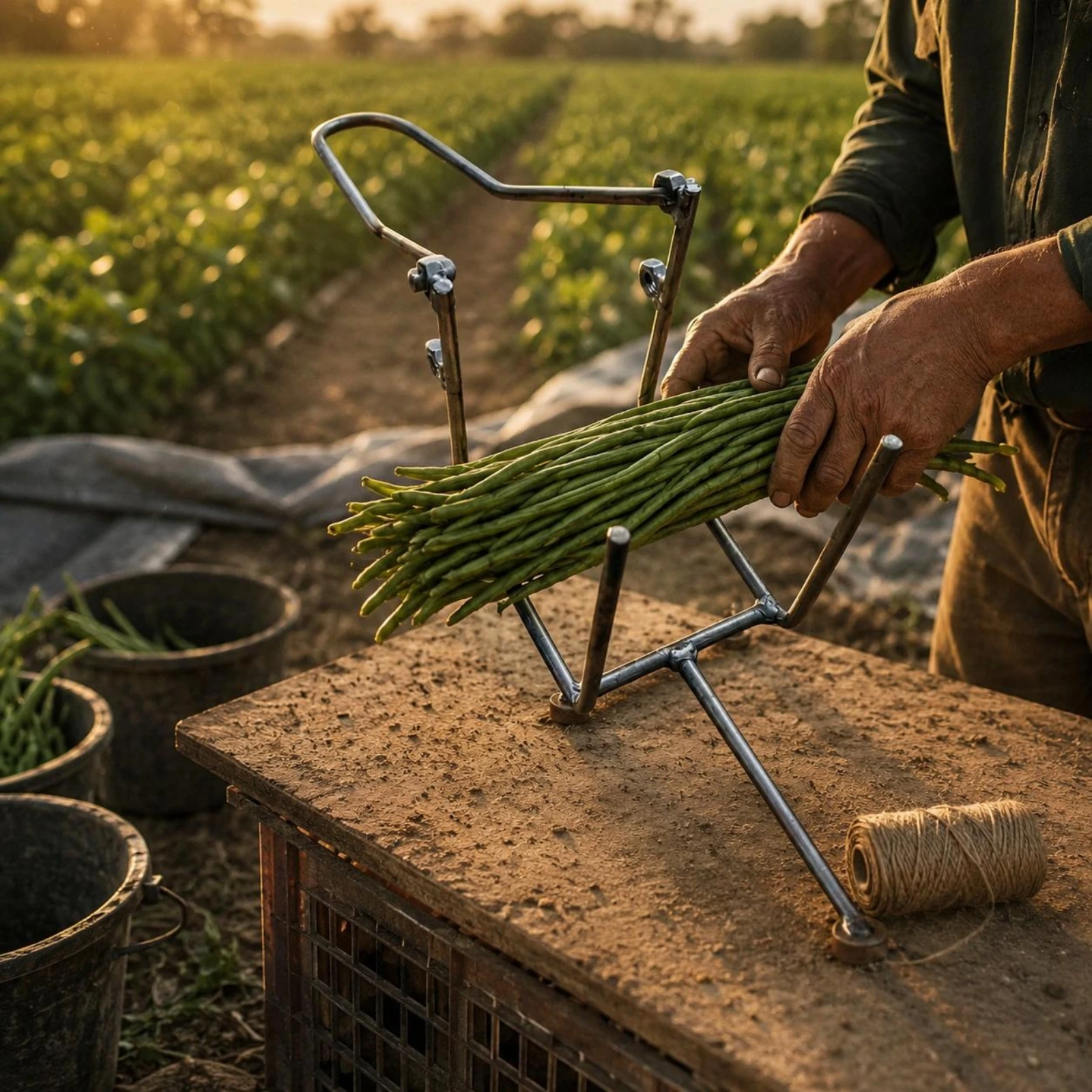 Vegetable Bundling Rack Metal Rod Agricultural Equipment