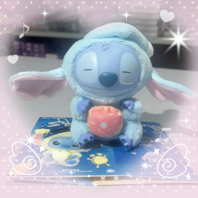 

MINISO Stitch Blind Box Bag Eat Some Thing Before Sleep Series Виниловый кулон Милая кукла Mystery Box Пушистая кукла-сюрприз Подарки