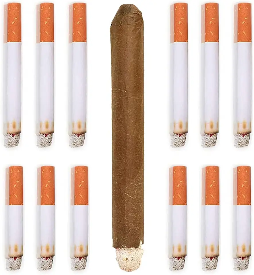 puff puff cigarettes Fake Puff Cigarettes That Blow Smoke (6 Cigarettes + 6 Half Cigarettes + 1  Cigars) Joke Faux Cigars Realistic Look - Prop for Pr