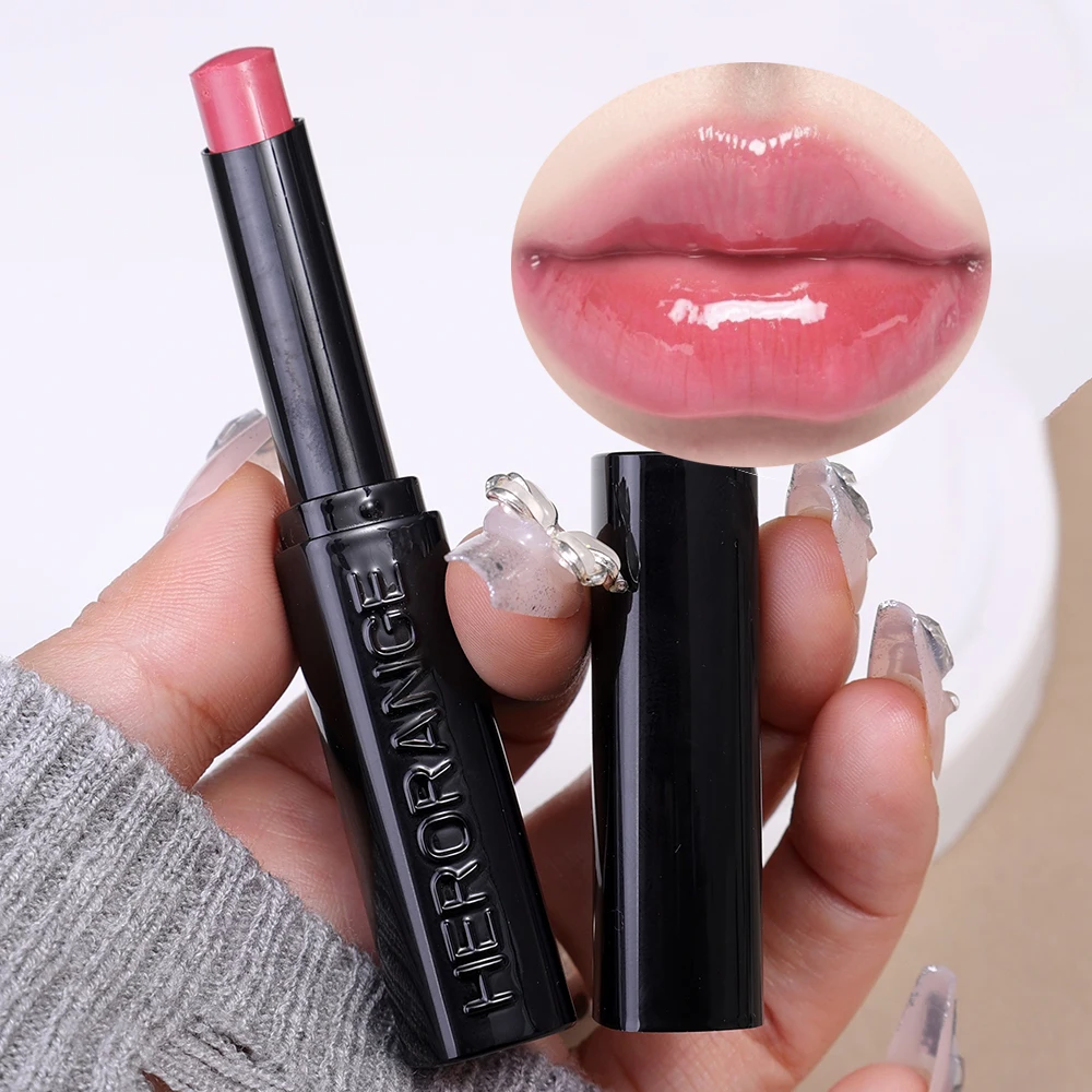 Jelly Lipstick Pink Water Gloss Clear Lipgloss Waterproof Non-stick Cup Hydrating Plumping Fade Lip Lines Soild Lip Gloss Makeup