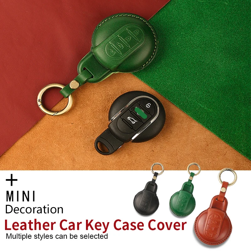 

Leather Car Key Case Cover for M Coope r S 1 J C W F 54/55/56/57/60 club Country Keychain Accessories