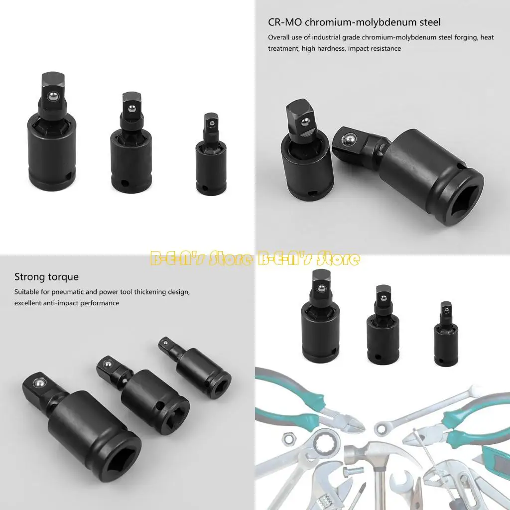 

Y1AD 1PC 1/4" 3/8" Joint Drive Set Universal 30 Ratchet Wrench Socket
