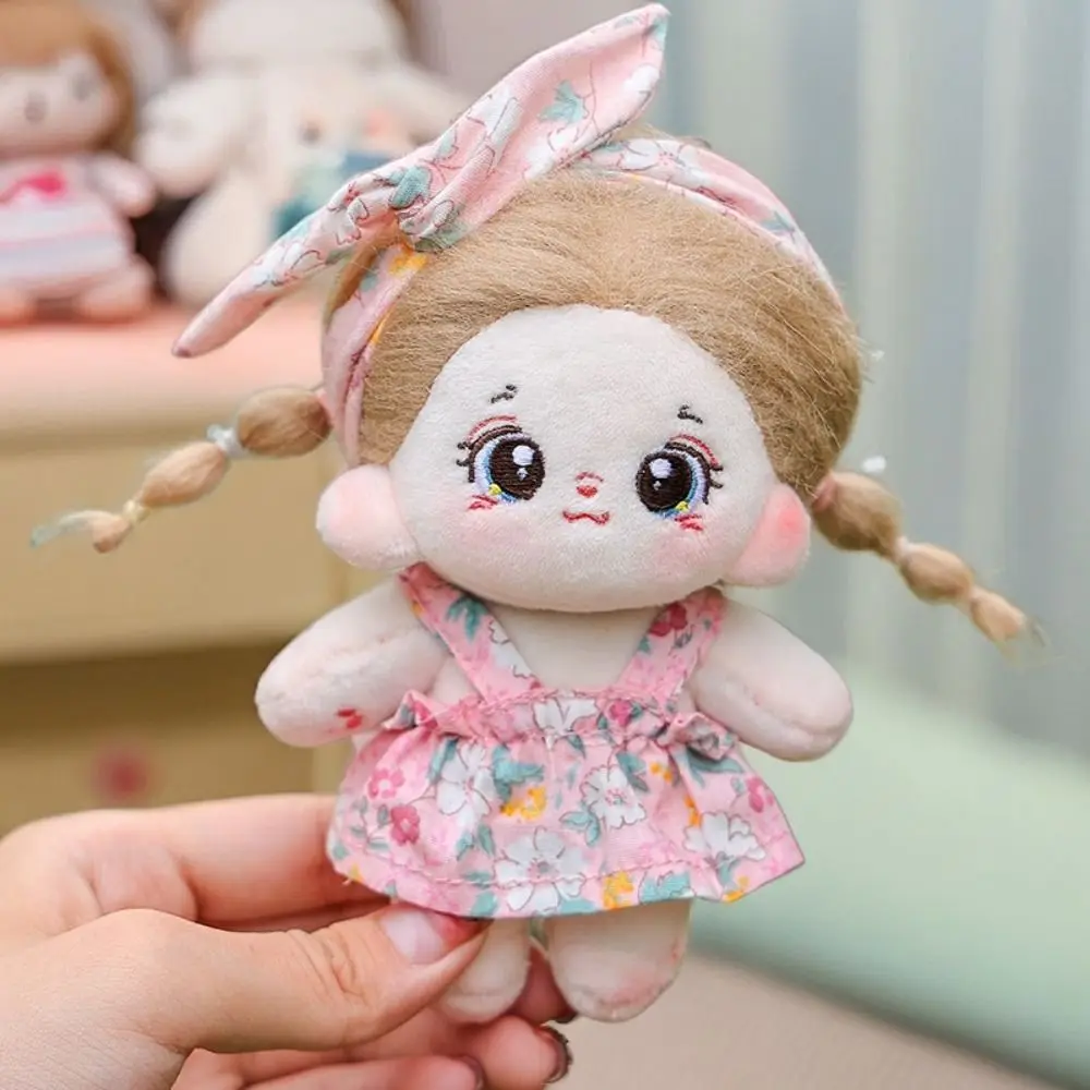 Nueva ropa de muñeca de fibra hecha a mano duradera muñeca colgante algodón Kawaii muñeca ropa hecha a mano 10CM