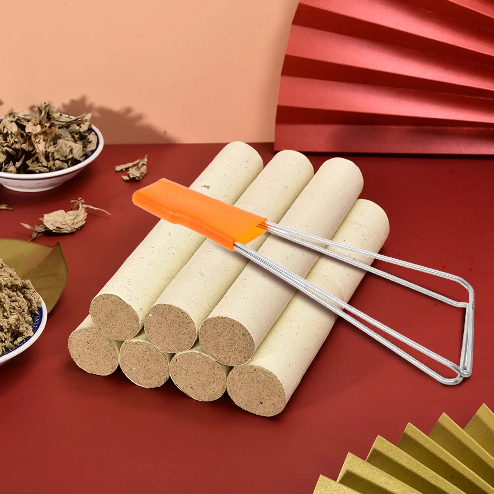 Stainless Steel Handheld Moxibustion Clip Anti-Scald Grip Moxa Stick Clamp Lightweight Portable for Waist Abdomen Back