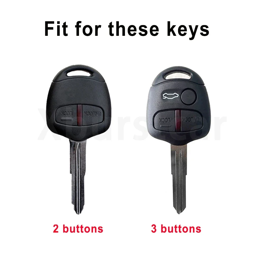 2/3 أزرار حافظة مفاتيح السيارة من البولي يوريثان غطاء السيارة شل فوب حامل لميتسوبيشي تطور لانسر EX غراندز أوتلاندر تريتون باجيرو ASX #2