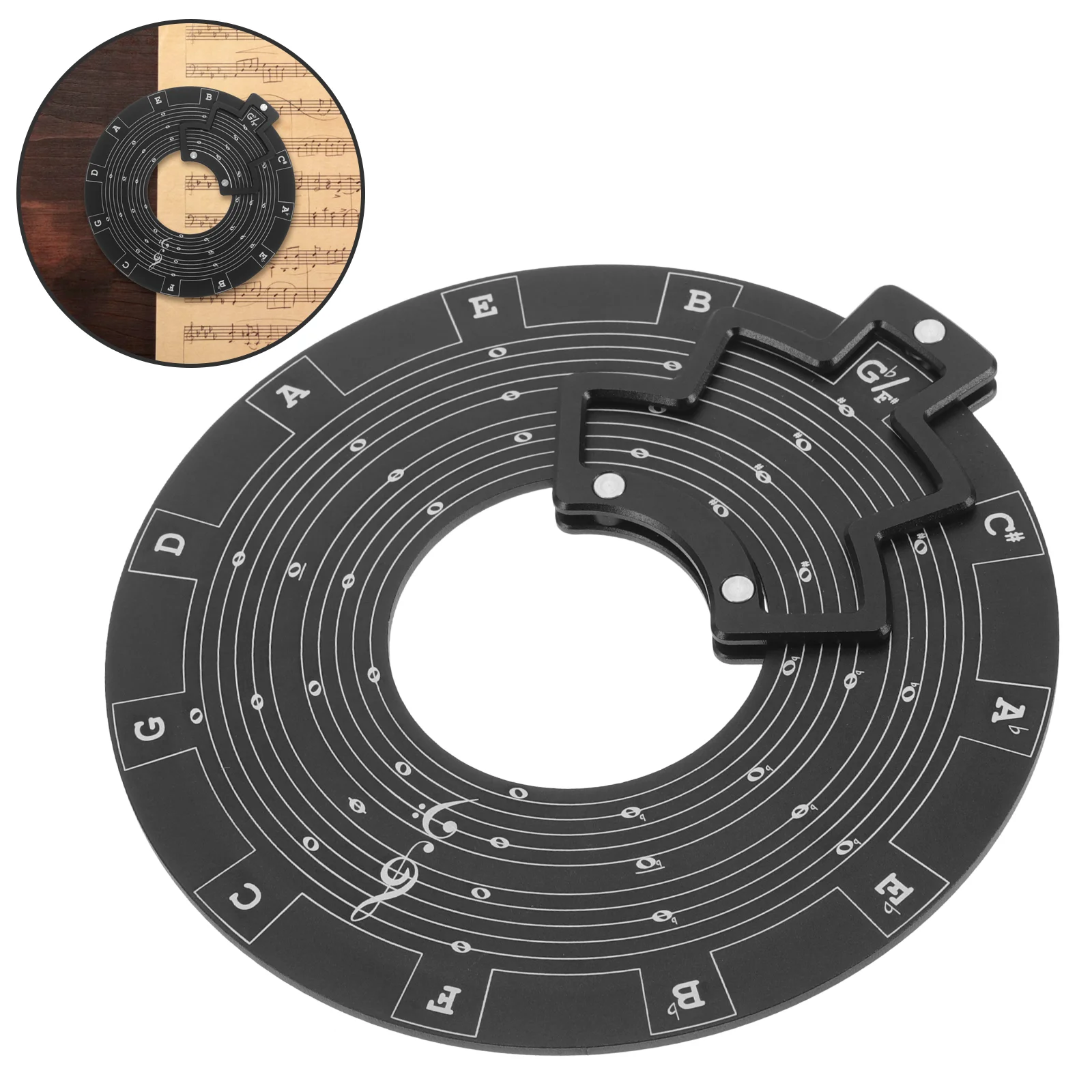 

Music Theory Learning Tools Melody Wheel for Musicians Chord Aluminum Alloy Circle of Fifths Instrument Metal