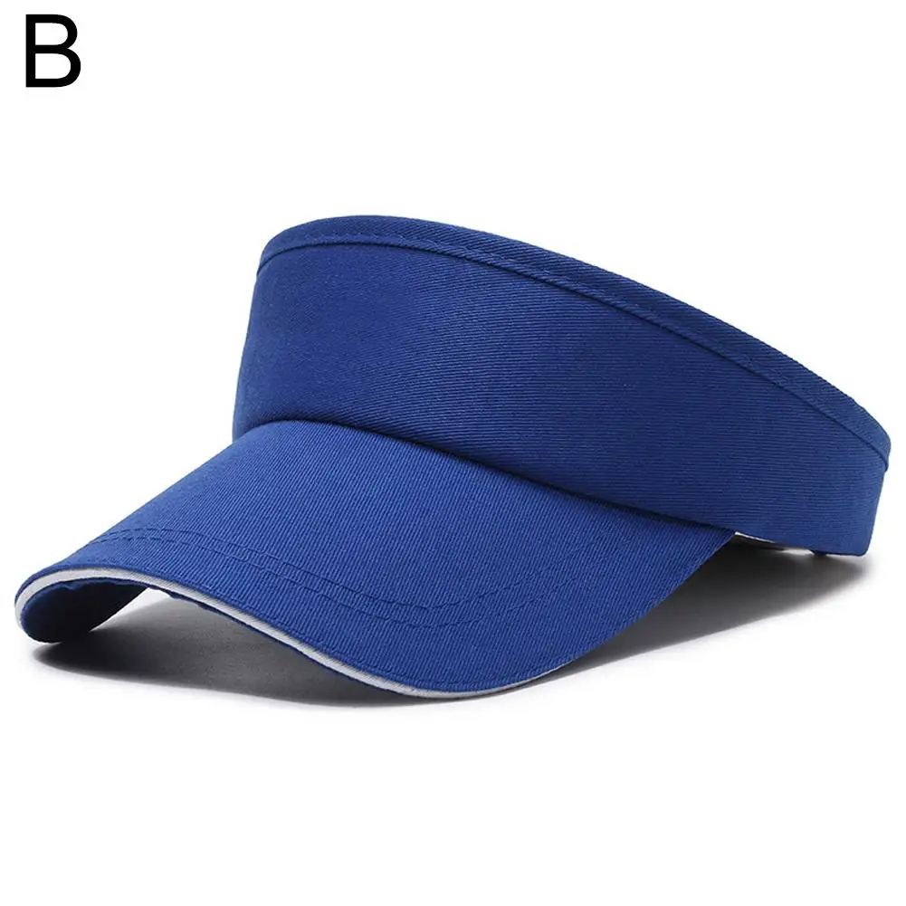 Pare-soleil universel réglable de couleur unie, chapeau vide d'été de soleil de Golf de Sport, chapeau solide respirant, casquette de couleur supérieure de Tennis E9Z7