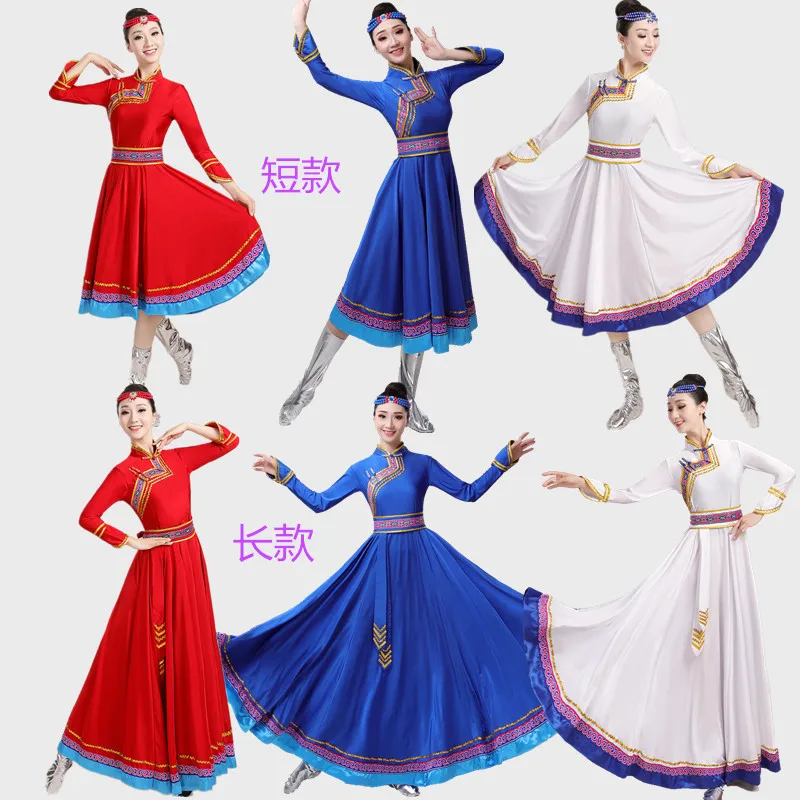 Women\'s Mongolian dance performance costume female adult performance costume new style square dance performance costume