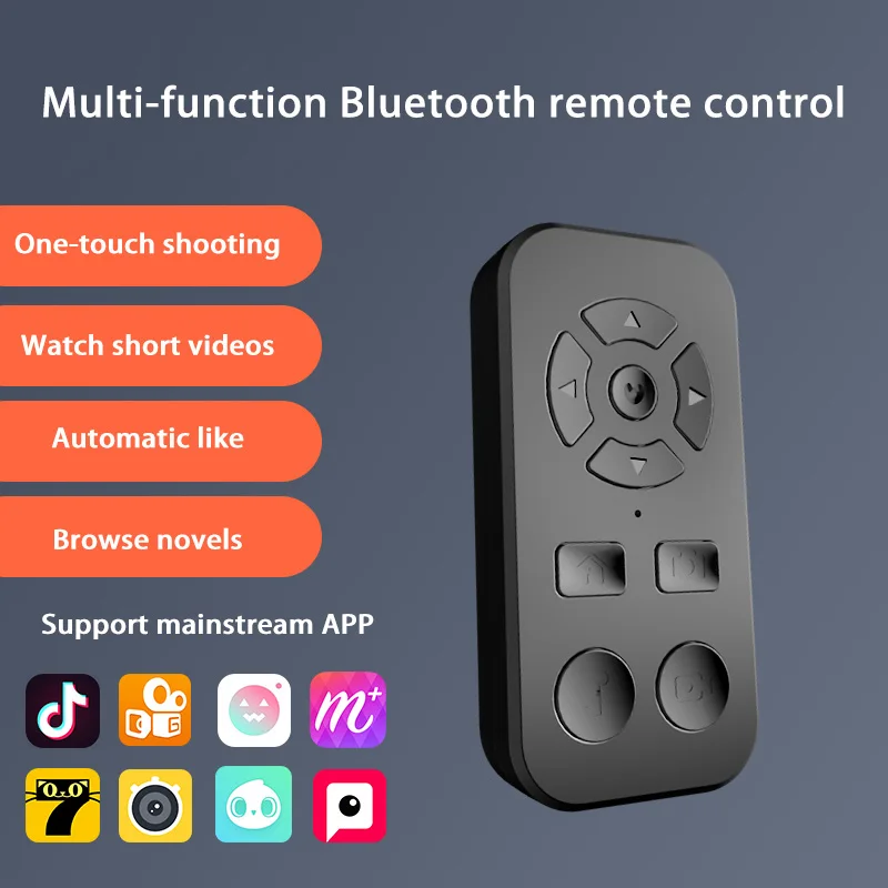 Rechargeable Bluetooth Remote Control Protable Self-Timer Camera Stick Shutter Button Wireless Controller For IPhone Samsung