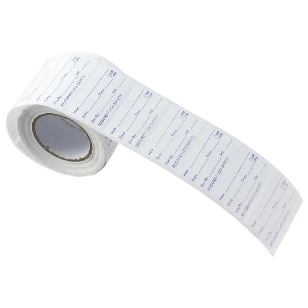 1 Roll 500 Stickers Reusable Removable Label Food Labels Self-Adhesive Paper stickers Reusable Containers Freezer Stickers