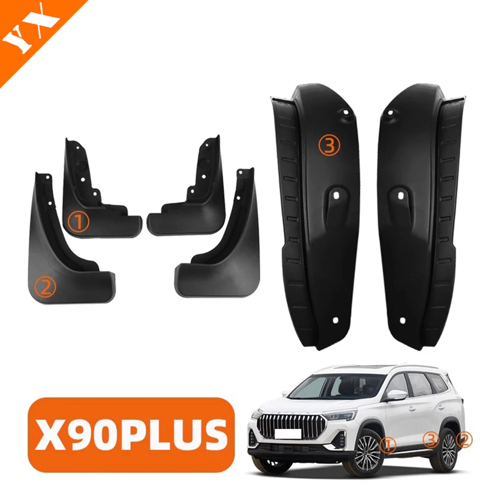 

For Jetour x90 plus 2021-2026 accessories Car Rear Wheel Mud Splash Guard Fender Anti-dirt Anti-splash Exterior Protect