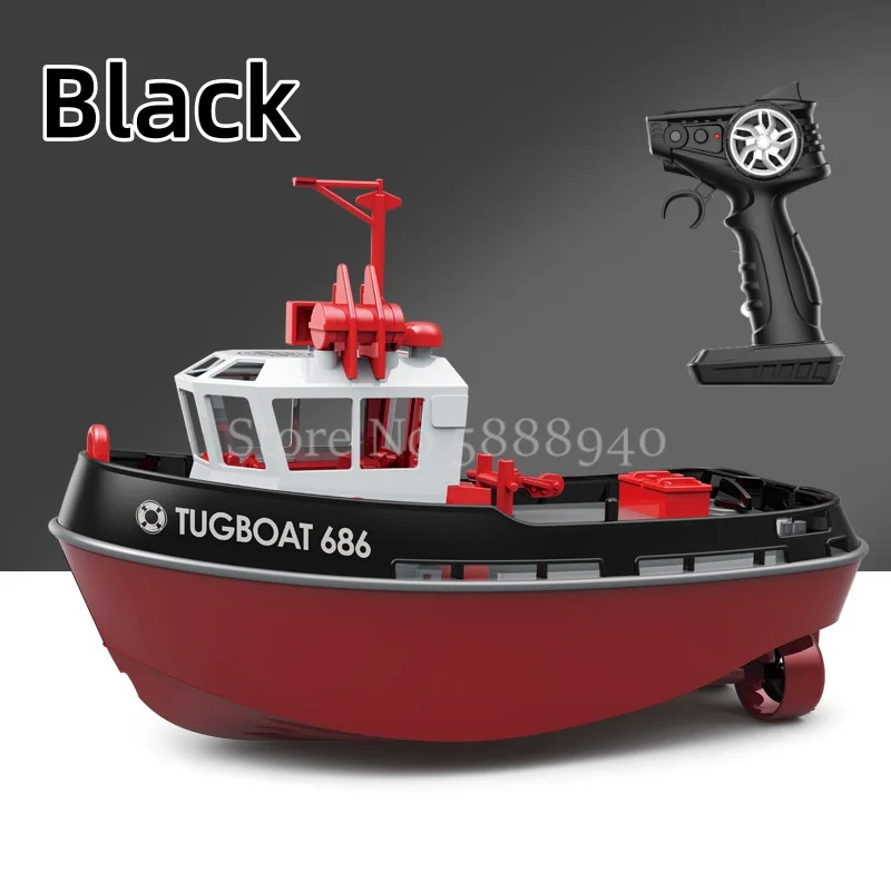 1:72 Podwójny silnik zdalnie sterowany Tugboat 2.4G Uszczelka elektryczna Wodoodporna dookólna jazda Chłodne oświetlenie RC Model łodzi Zabawki