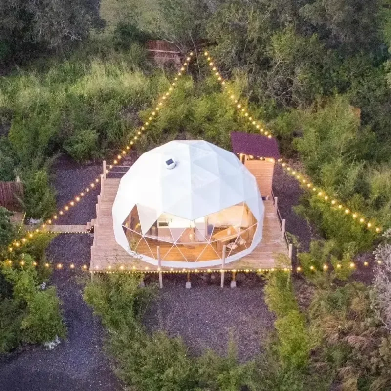 Garden Igloo Glamping PVC Rundkuppelzelt für Glamping Resort
