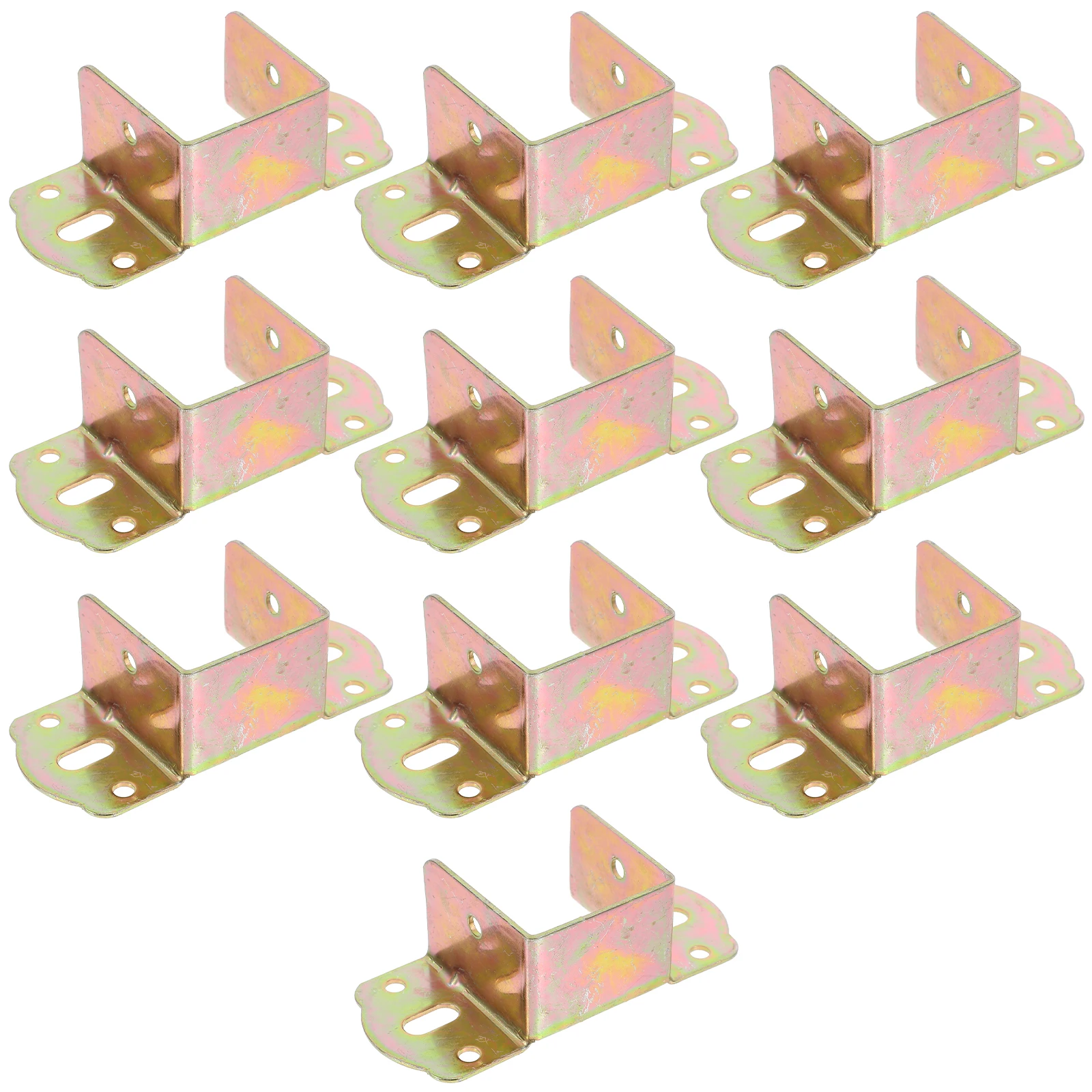 

10 Pcs Rail Brackets For Wood Brackets for Wood Rail Deck Post Galvanized Heavy Duty Fence Bracket Iron Heavy Duty Mounting Kit