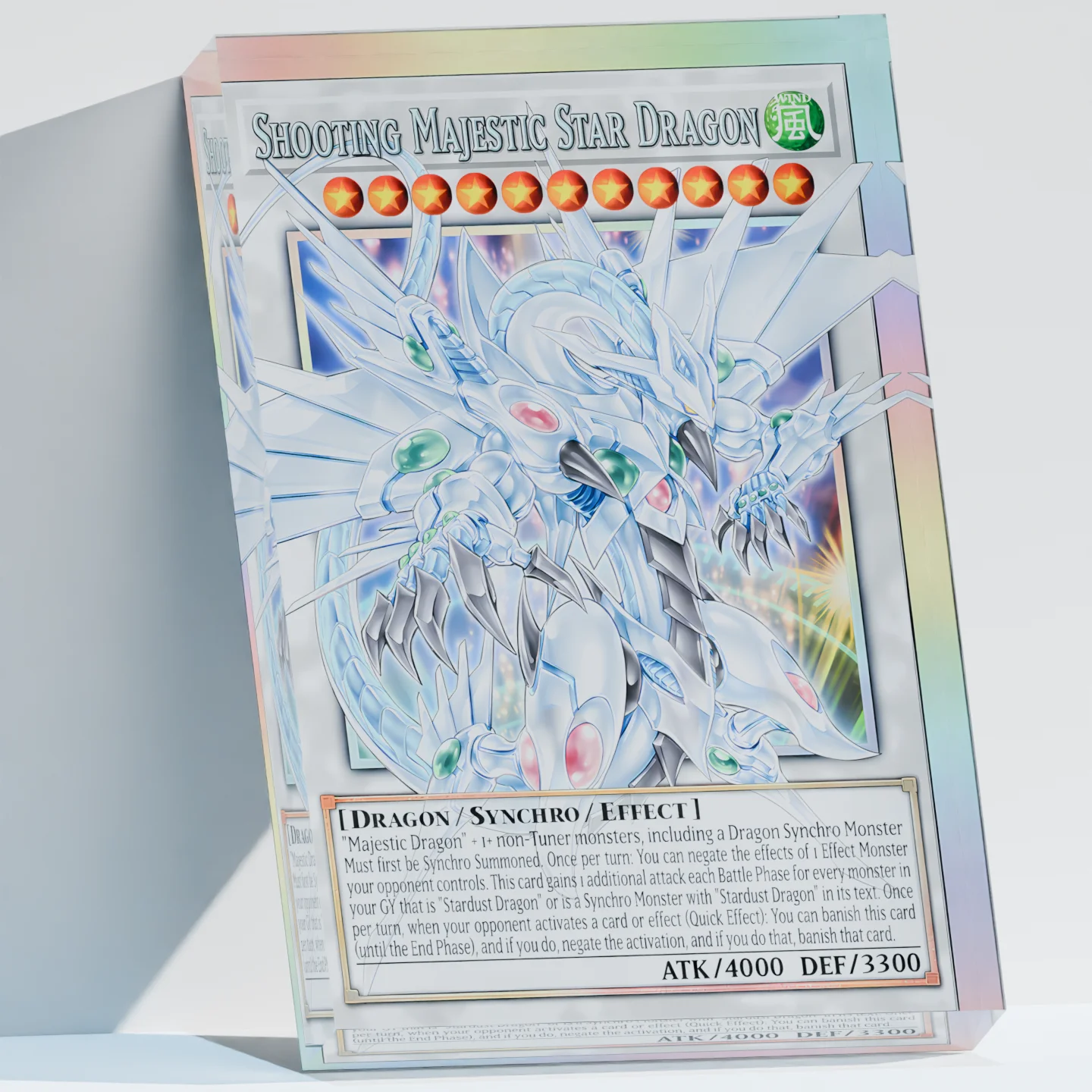 Yu-Gi-Oh YGO Shooting Majestic Star Dragon Stardust Clear Acrylic Block Anime Goods Desktop Ornament Desk Decor Collection Gift