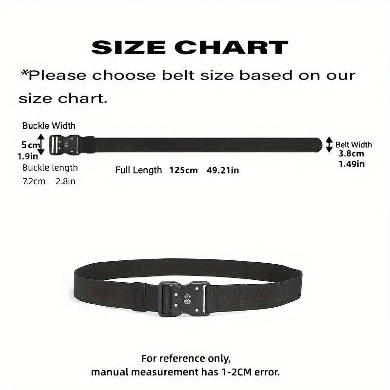 Classic Design Fashion Matching Essentials Tactical Quick Release Snap Snap Elastic Leisure Outdoor Training Belt