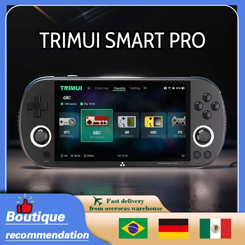 

Trimui Smart Pro RGB Lighting Smartpro Retro Video Game Linux System Joystick Player 4.96''IPS Screen Handheld Game Console Gift