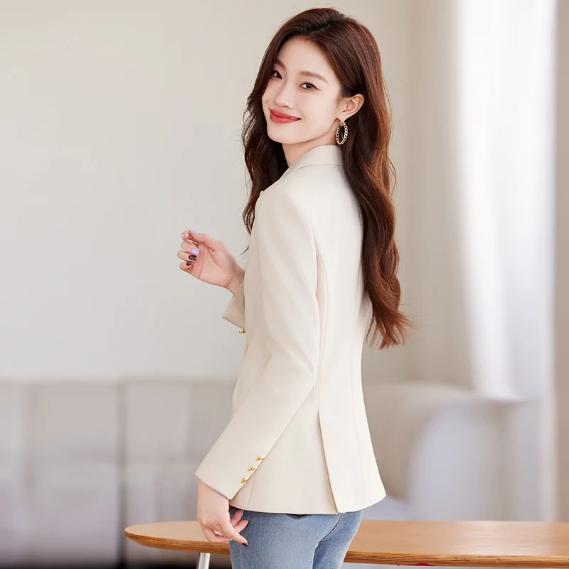 NAVIU 2024 New Women Blazer Long Sleeve Blaser Ladies Suit Jacket Coat Slim Female Notched Blazer Office Lady Small Blazers