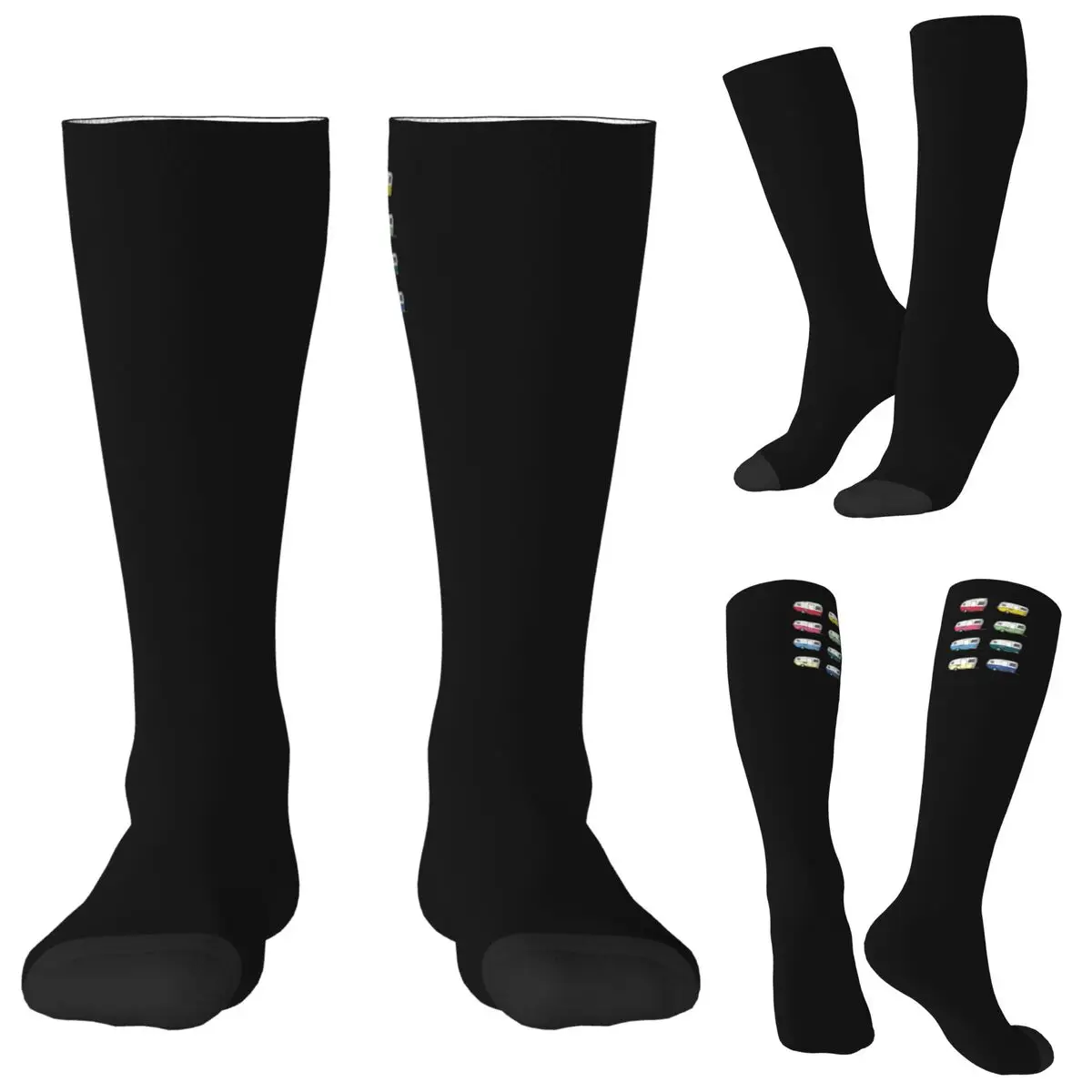 

Colourful Vintage Eriba Puck Caravan Daisy Socks Harajuku Stockings All Season Long Socks Accessories for Unisex