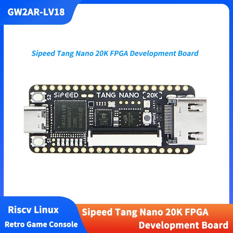 Sipeed Tang Nano 20K FPGA Development Board GW2AR-18 GOAI Gowin Riscv Linux Retro Game Console For Tang Nano 20K