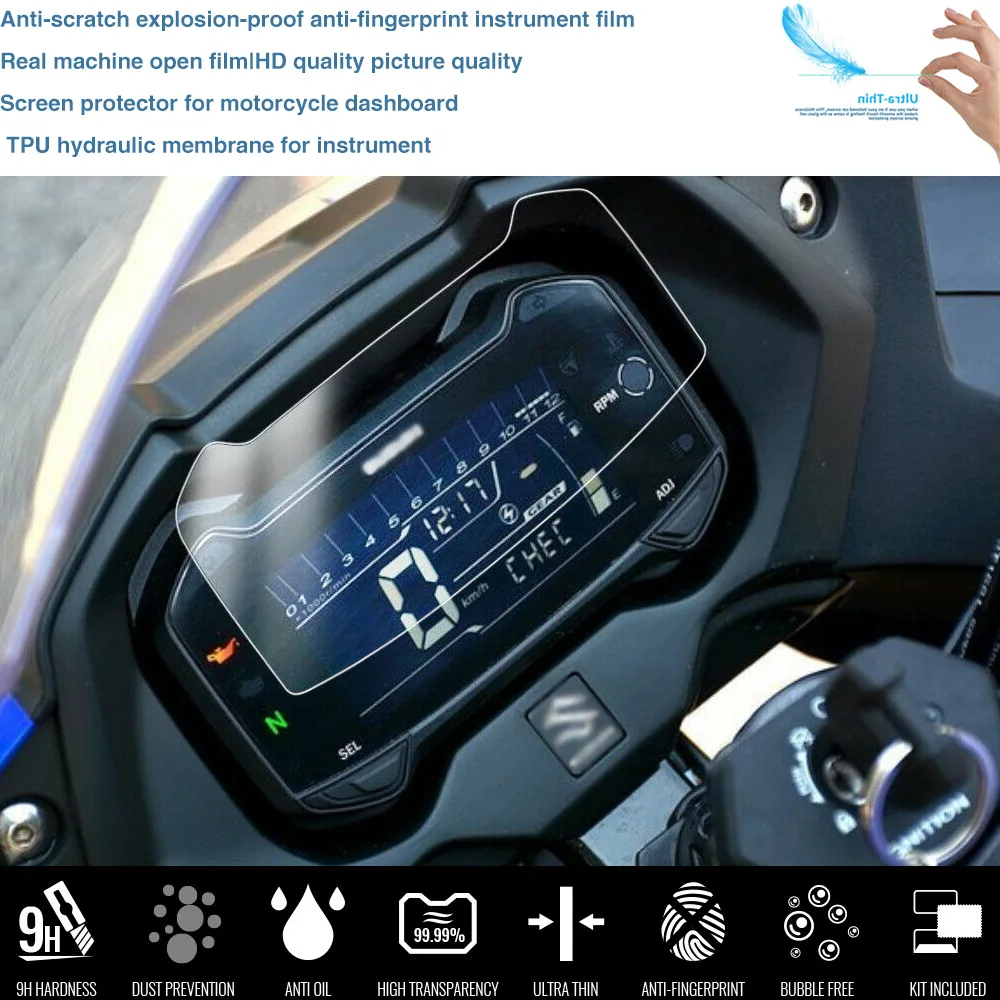 Motorcycle Speedometer Scratch Screen Protection Instrument Film For Suzuki DL250 GSX250R V-Strom 250 DL V-Strom 250 GSX 250R