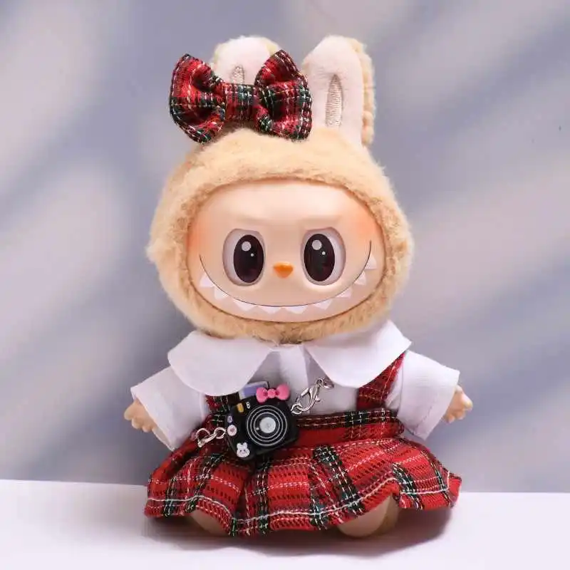

Mini Doll'S Clothes Outfit Accessories for 15-17cm Labubu and 10cm Cotton Doll Sweetheart Sugra Skirt Clothing Gift