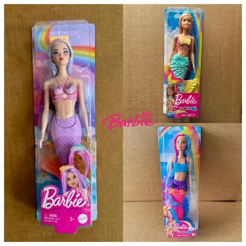 

Genuine Hot High Quality Barbie Mermaid Series Fairy Tale World Desktop Decoration Cute Dolls Trendy Girls Toys Festival Gifts
