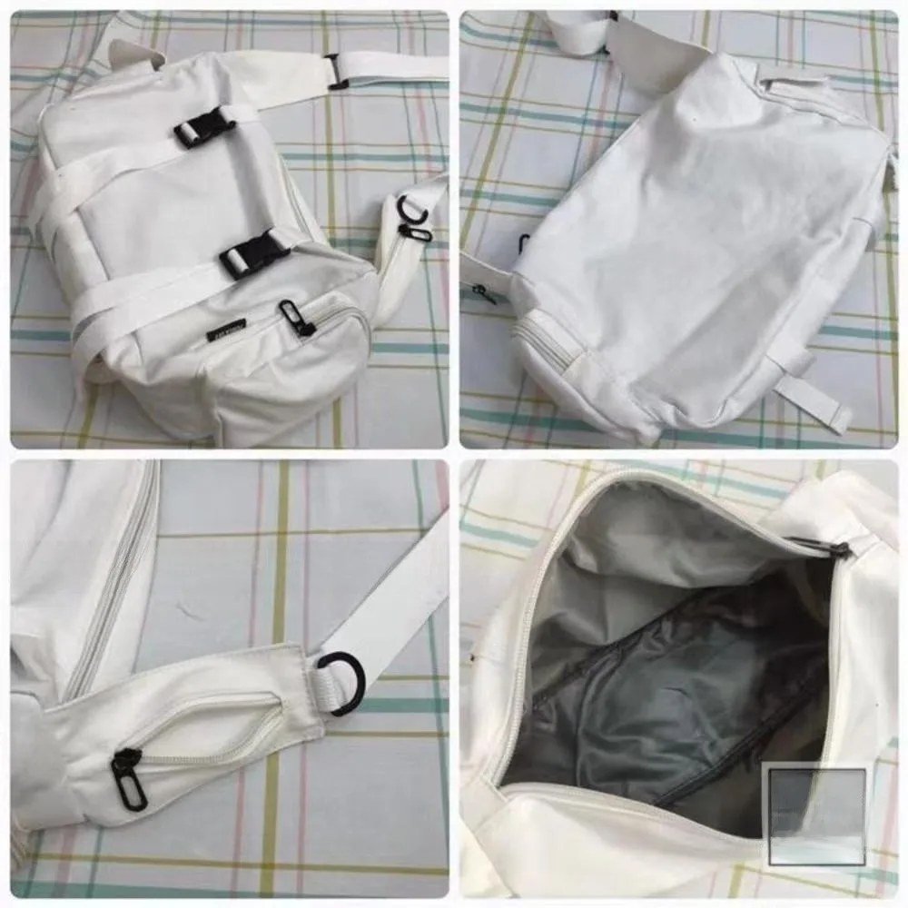 大容量布クロスボディバッグ韓国スタイルレジャー原宿ショルダーバッグ無地カジュアルキャンバスメッセンジャーバッグユニセックス