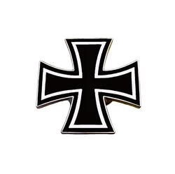 German Iron Cross Medal Brooch Vintage Metal Enamel Pin Badge Lapel Backpack Accessories Pin