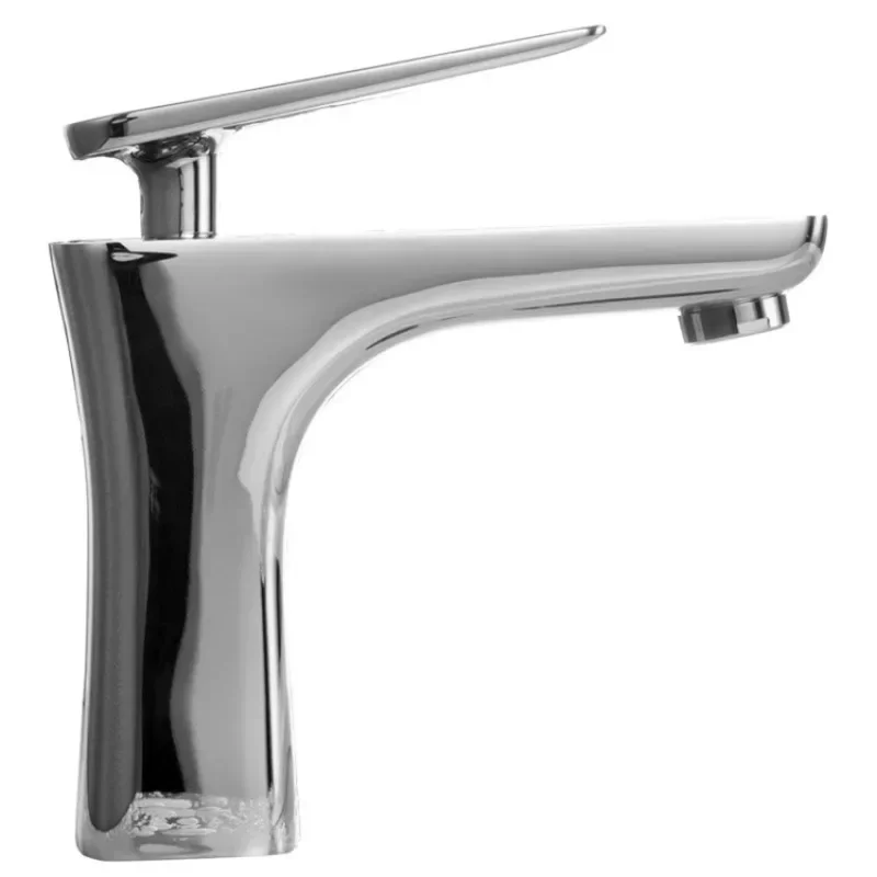 

All-copper washbasin faucet, hot and cold countertop basin faucet, chrome-plated single-hole basin faucet, household MT1010A