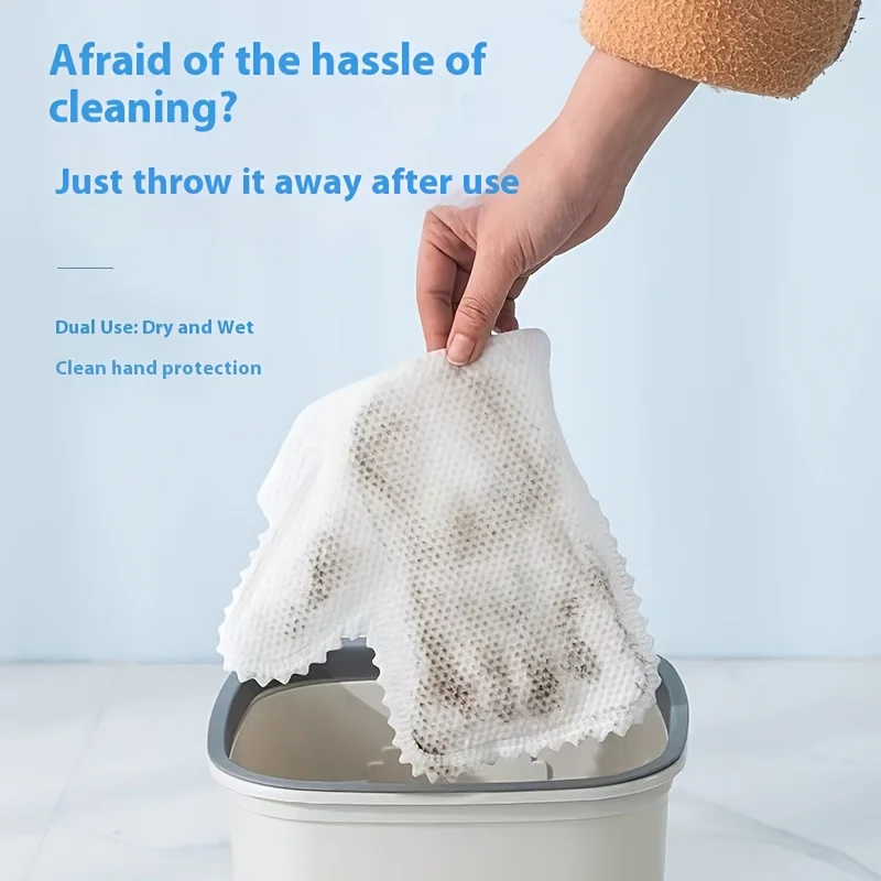 

Lazy Cloth Gloves Fish Scale Multifunctional Cleaning Gloves, Dual-purpose for Dishwashing and Housework, Disposable Dust