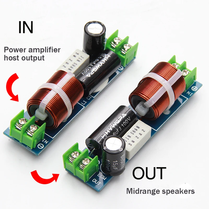 Divisor de frecuencia de Audio independiente, altavoces profesionales, filtro de altavoz estéreo cruzado, 60W, bricolaje, 1 unidad, 2 unidades