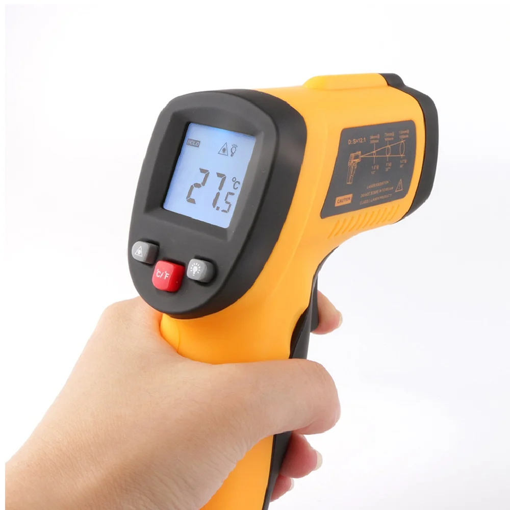 

Digital Infrared Thermometer Laser Temperature Meter Gun Non-contact Pyrometer Hygrometer Industrial IR Termometro -50-550C