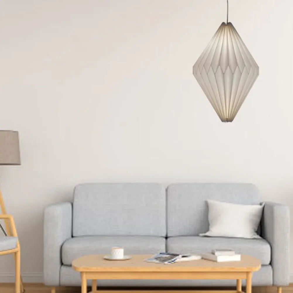 1PC Origami Ceiling Lamp Shade Hanging Lamp Cover Nordic Pumpkin/Garlic/Waist/Diamond Lampshade Home Pendant Light Cord Fixture
