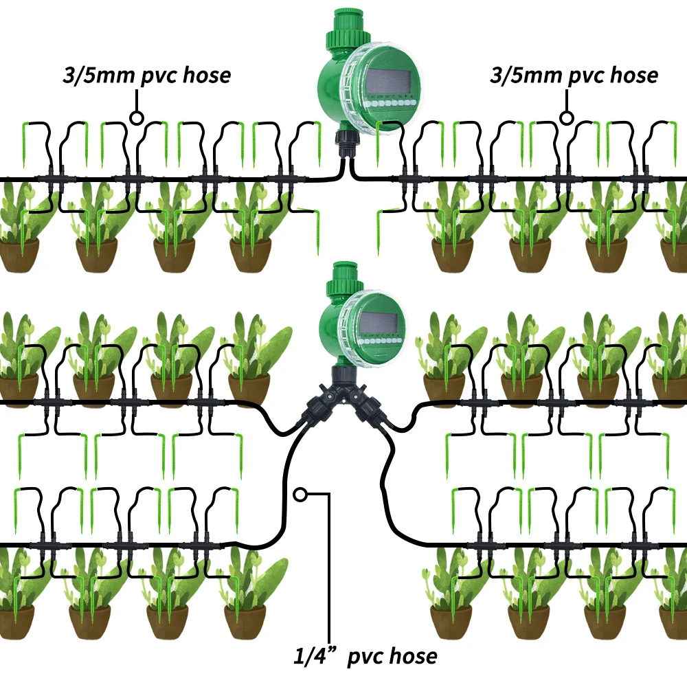 Ogród 4/7mm do 3/5mm wąż automatyczny System nawadniania kropelkowego zestaw do łokcia emiter doniczkowa do domu Bonsai szklarnia