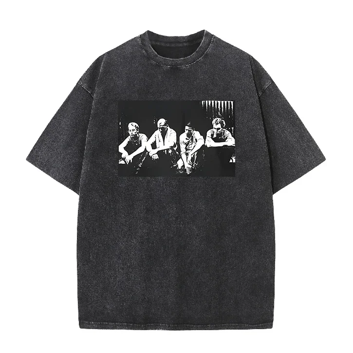 

2026 Vintage Washed Band Portrait Graphic T-Shirt Unisex Oversized Cotton Streetwear Tee 90s Grunge Retro Aesthetic Casual Top
