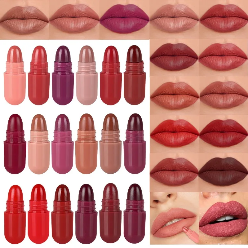 Portable Capsule Lipstick Set - 18Pcs Mini Waterproof Matte Lipsticks - view 5