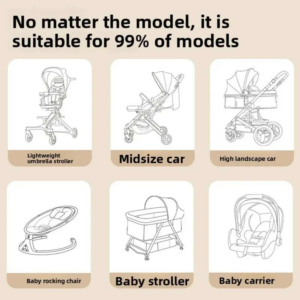Pushchair Mosquito Net, baby Stroller Accessory, Mosquito Net, Kids' Items, Ventilation Mesh Frame, Insect-Proof Net image 5