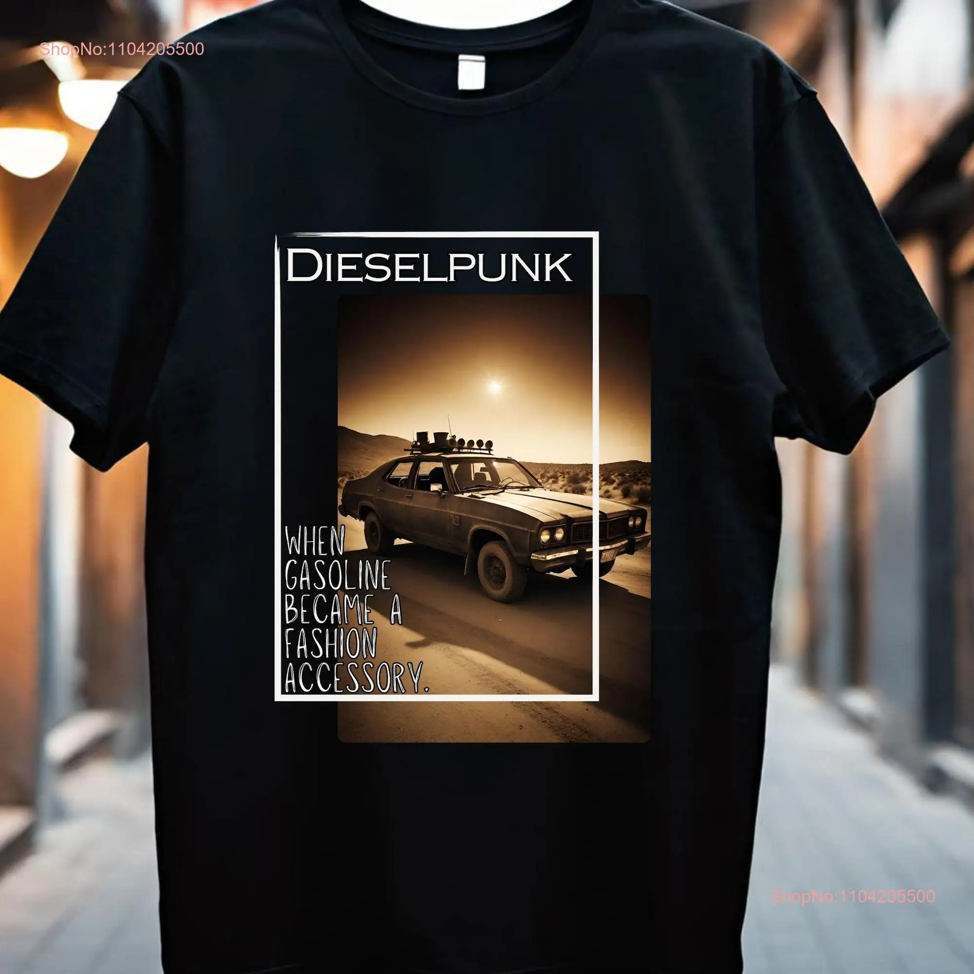 Funny Dieselpunk T Shirt SciFi Style Badly Explained Word Definition Mad Max Post Apocalypse V3 long or short sleeves