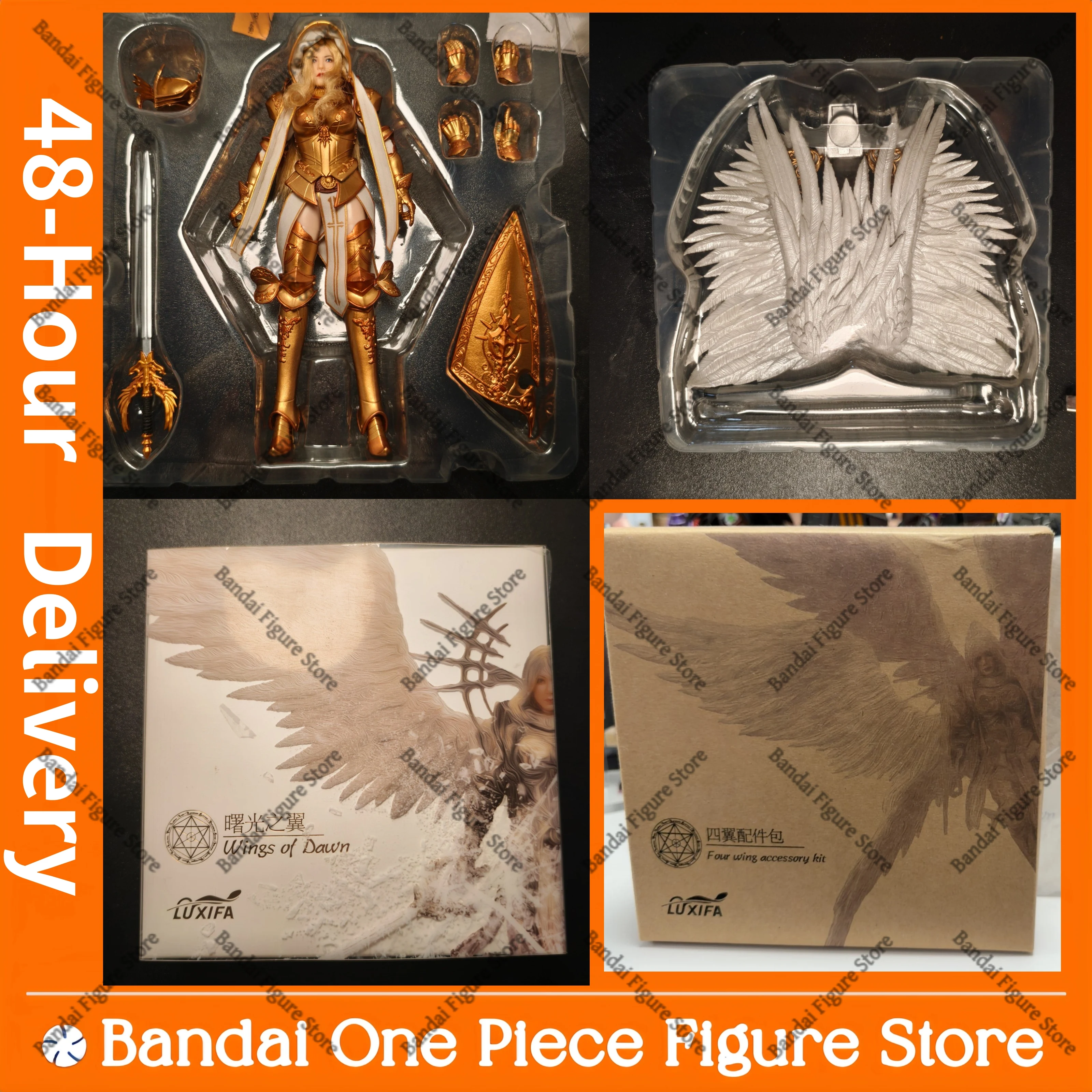 

В наличии: Фигурки LUCIFER 1/12 LXF2311A LXF2311B Архангел Михаил с крыльями и золотой броней, аниме-модели, игрушки