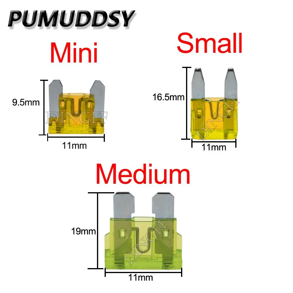 1Set Waterproof 32V Mini/Small/Medium Auto Fuse Holder 18/16/14/12/10AWG With Car Blade Fuse 3A 5A 7.5A 10A 15A 20A