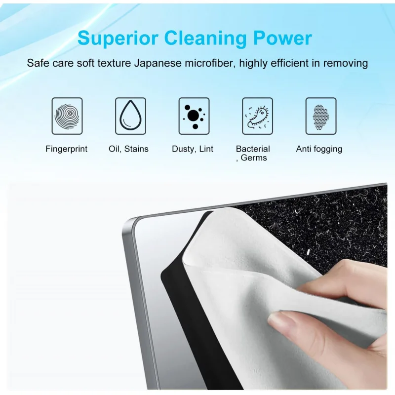 Microfiber Liner Cleaning Cloth with Screen Keyboard Imprint Protection for MacBook Pro/AIR 2018-2025, Keyboard Protector
