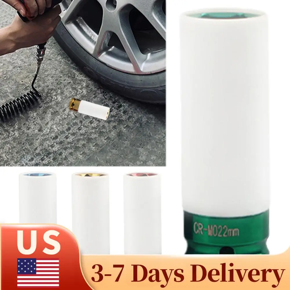 

Набор шестигранных ударных головок 17/19/21/22 мм для пневматического гайковерта, глубокие ударные головки 1/2 дюйма для колесных гаек, инструмент для автосервиса